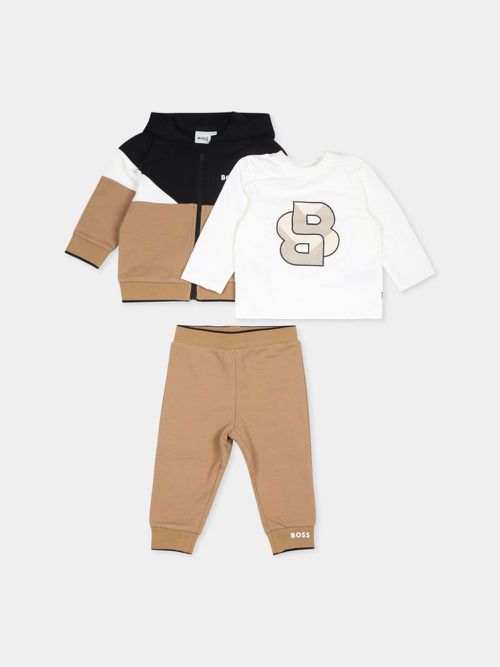 Logo-print tracksuit set - Neutrals