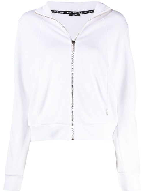 Side-stripe track jacket - White