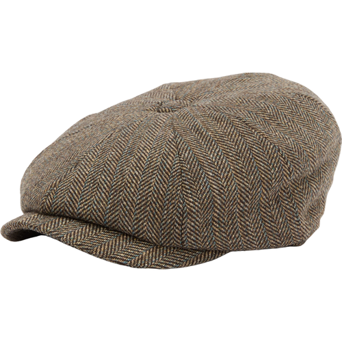 Barbour Fyne Tweed Baker Boy Cap - Brown / Mediu