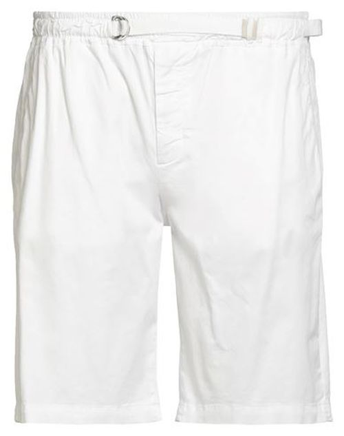 Man Shorts & Bermuda Shorts White Size 32 Cotton, Elastane