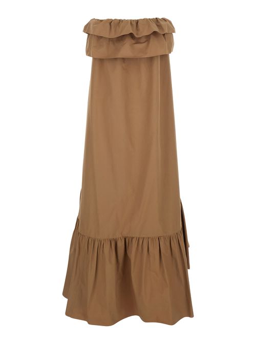 Ruffled Strapless Maxi Dress