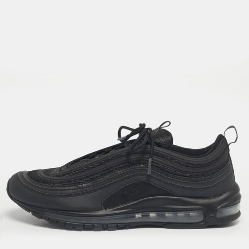Black Mesh And Leather Air Max 97 Triple Black Sneakers