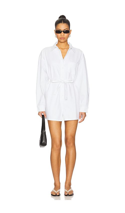 PISTOLA Vance Long Sleeve Romper in White. - XS also in