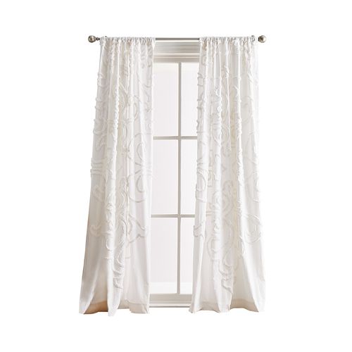 Gates Tufted Chenille 95 x 50 Poletop Window Panel, Pair