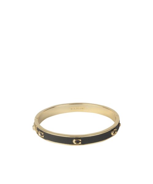 Hinged Logo Bangle Bracelet