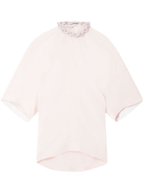 Falabella crystal-embellished blouse - Neutrals