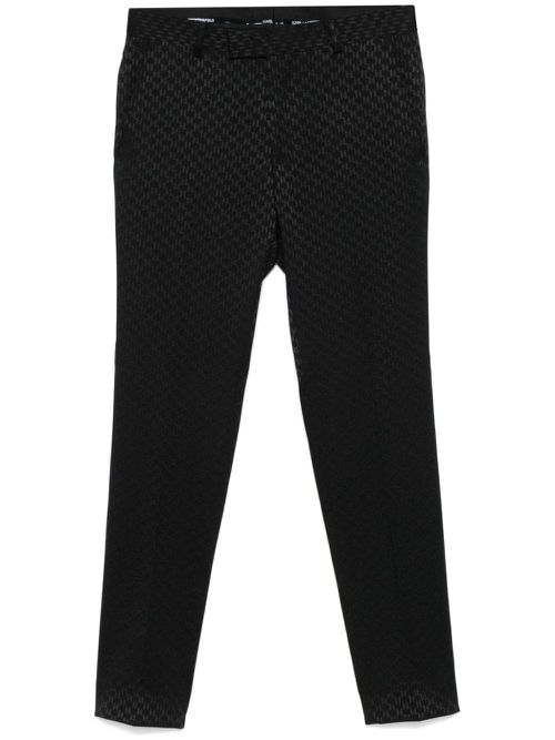 Jacquard-logo trousers - Black