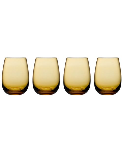 Colored U Amber Tumblers (Set Of 4)