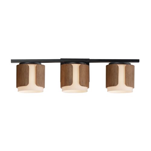 Walnut Black Bathroom Vanity Light from the Draughtsman Collection