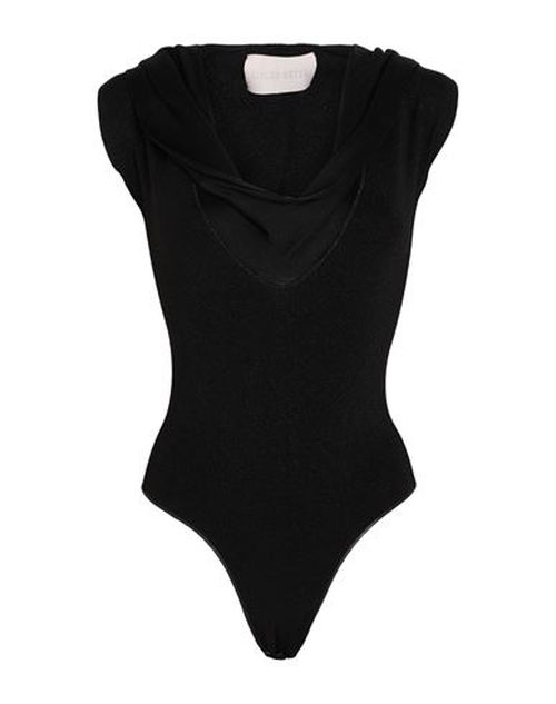 Woman Bodysuit Black Size 6 Viscose, Polyamide, Metal, Polyester