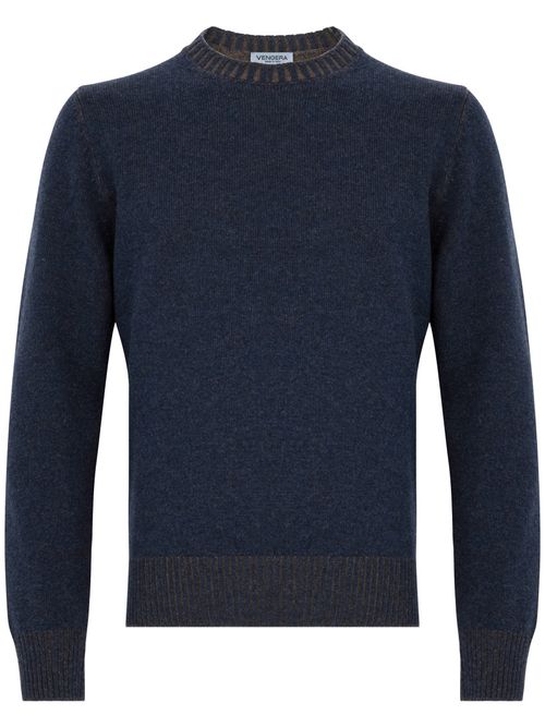 Blue Crew-neck Jumper