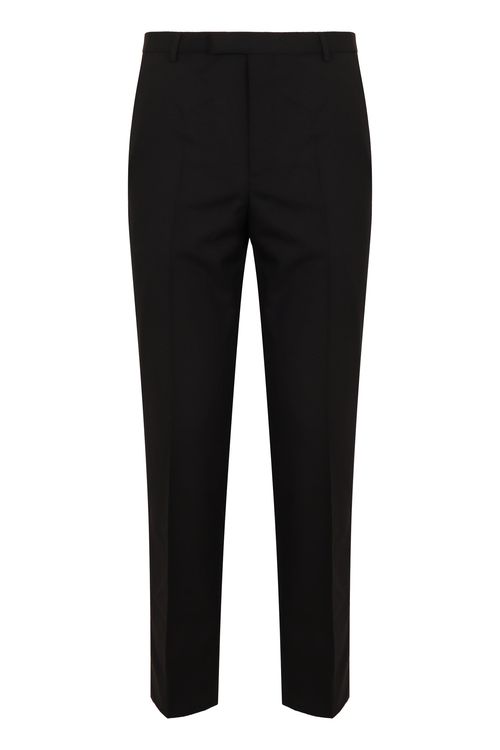 Wool Trousers with Back Welt Pockets