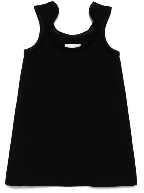 Curve ribbed wool mini dress - Black
