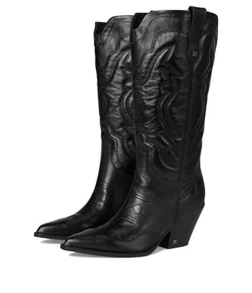 Sam Edelman Women's James Western Boot Black Leather
