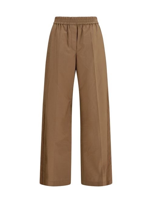 Elasticated Waist Trousers — Beige