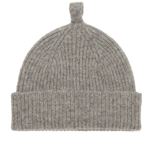 Men's Simple Ribbed Beanie School Grey
