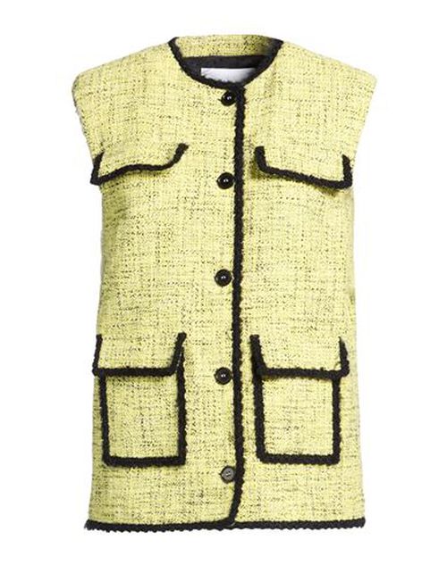 Woman Vest Yellow Size 4 Cotton