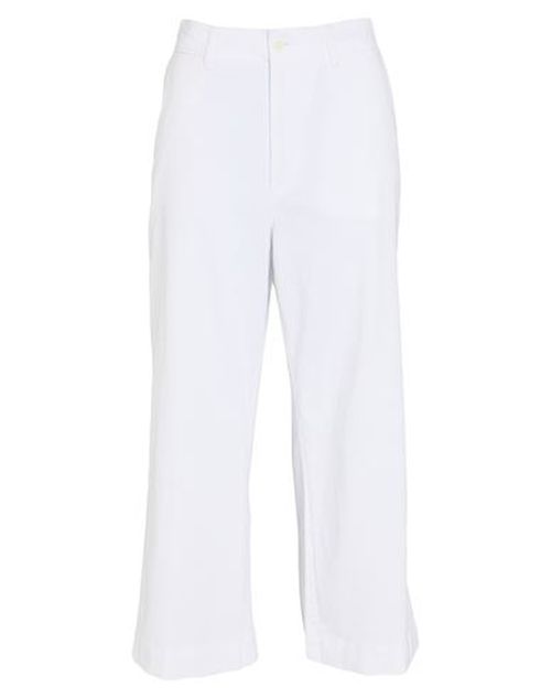 Woman Pants White Size 8 Cotton, Elastane