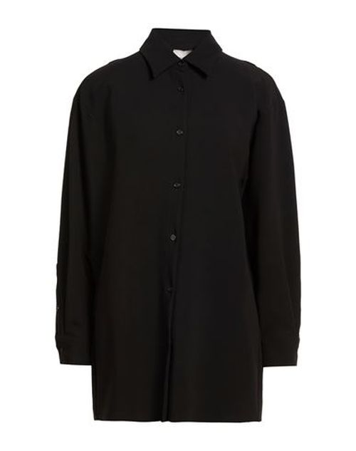 Crème Woman Shirt Black Size 4 Polyester, Viscose, Elastane