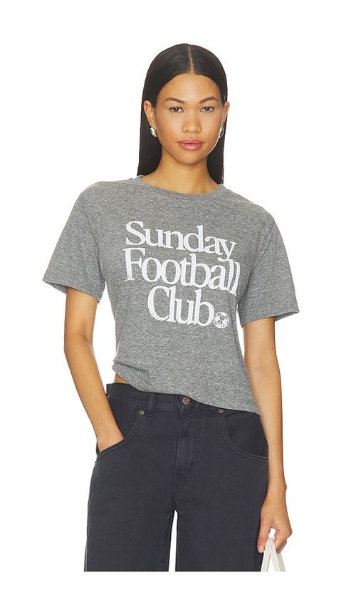 Sunny Somewhere Sunday Football Club Tee in Grey. - XS also in S