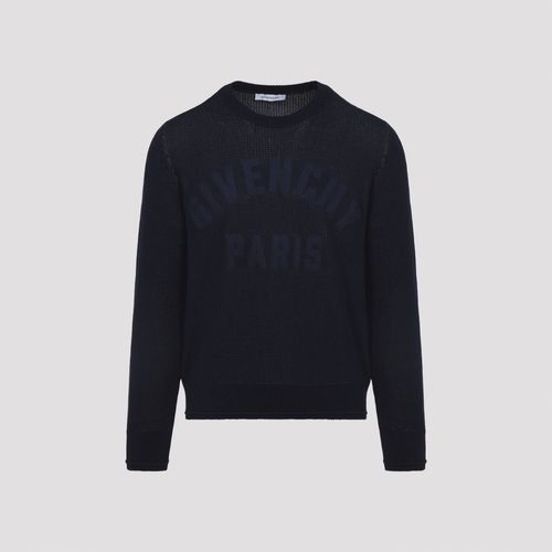 Sweater in Cotton Knit with Paris Embroidery