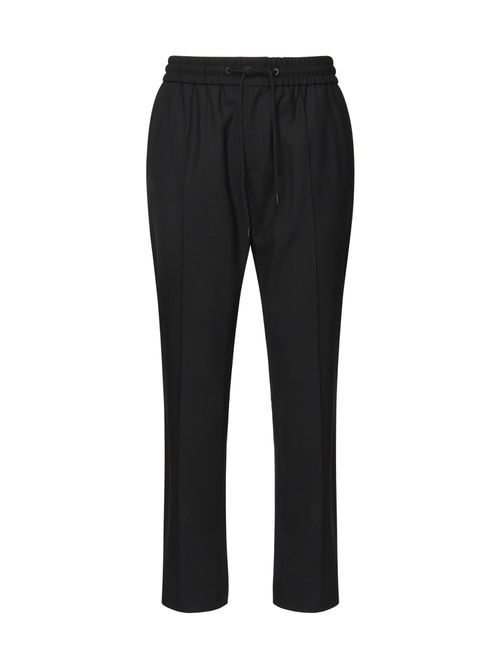 Structured Wool Canvas Trousers