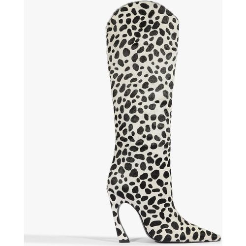 Maryann Up Curve Calf Hair Boot - 11 / White / Hair Calf