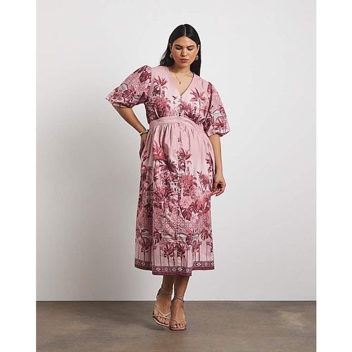 Joanna Hope Cotton Poplin Printed Dre
