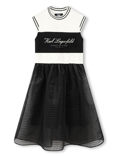 Logo-print mini dress - Black