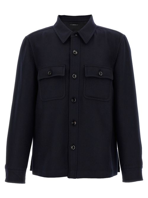 Double Splittable Light Wool Overshirt