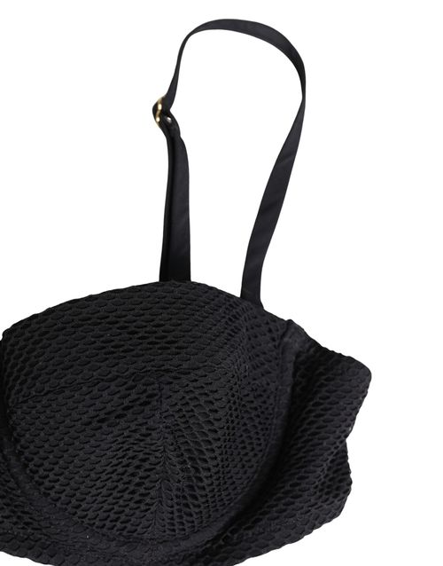 Nylon Soft Cup Balconnet Bra — Black