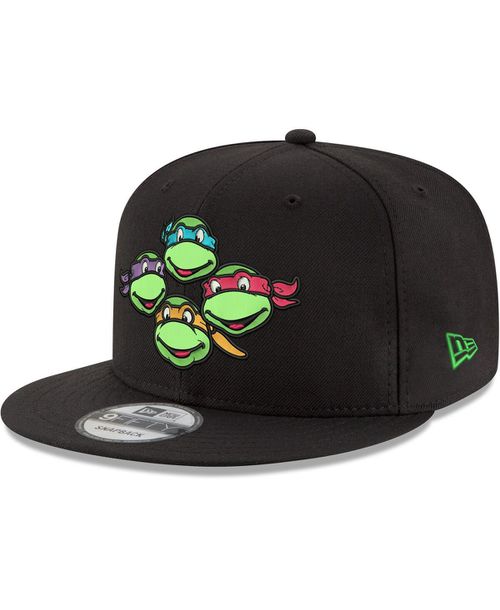 Men's Black Teenage Mutant Ninja Turtles 9FIFTY Adjustable Snapback Hat - Black