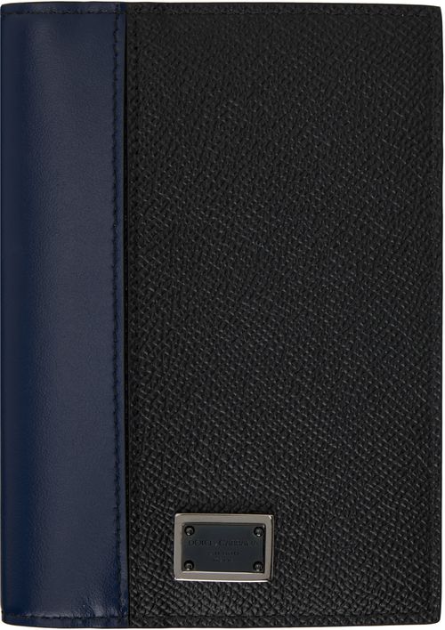 Dolce & Gabbana Black & Navy Dauphine Passport Holder