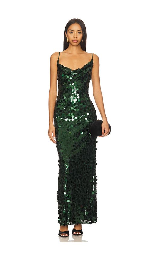 MORE TO COME Winifred Maxi Dress in Emerald. M also in L, S, XL