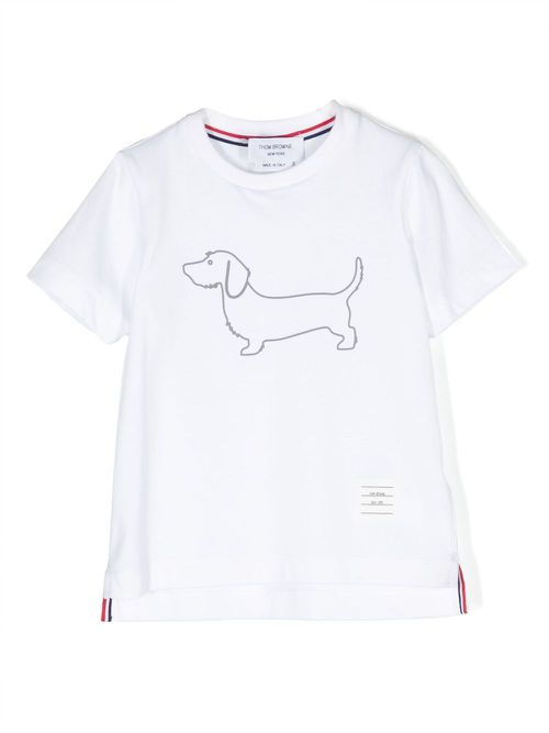 Hector dog-print cotton T-shirt - White