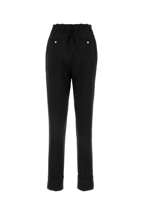 Black Wool Blend Pant