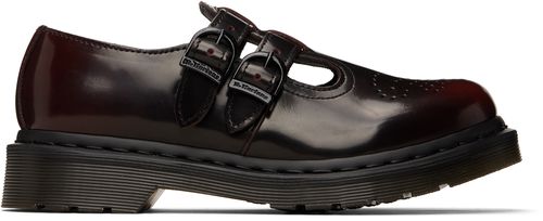Black & Burgundy 8065 Mary Jane Loafers