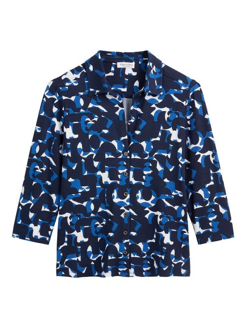 Abstract print shirt - Blue
