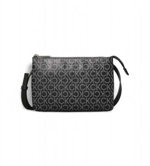 Calvin Klein for woman. K60K609417 Monogram shoulder bag black (OSFA), Casual, Recycled Polister, Sustainable