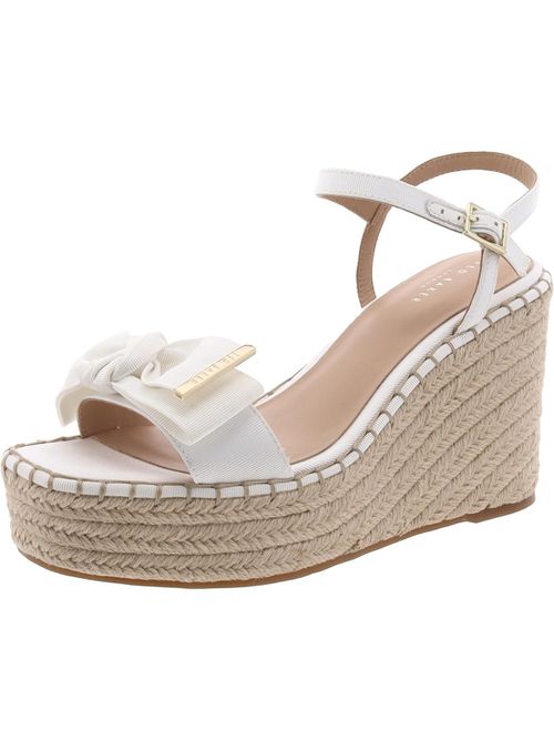 Gia Womens Ankle Strap Square Toe Wedge Sandals