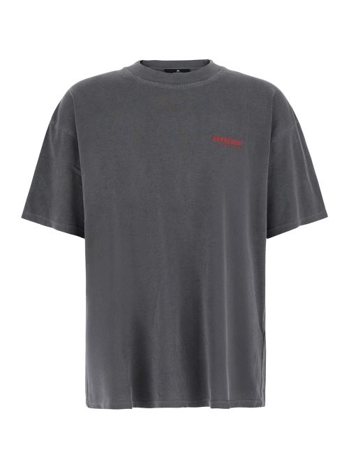 Faded Cotton T-Shirt — Black