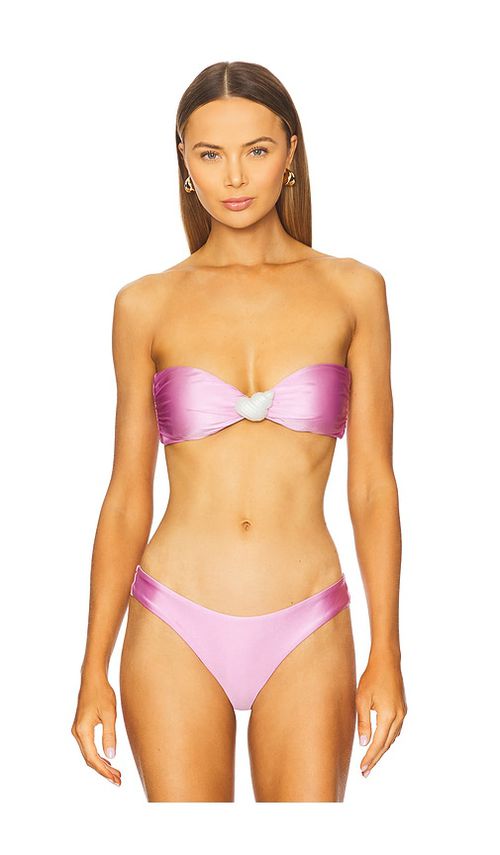 LSPACE Luminescent Bikini Top in Mauve. -  XL also in L, M