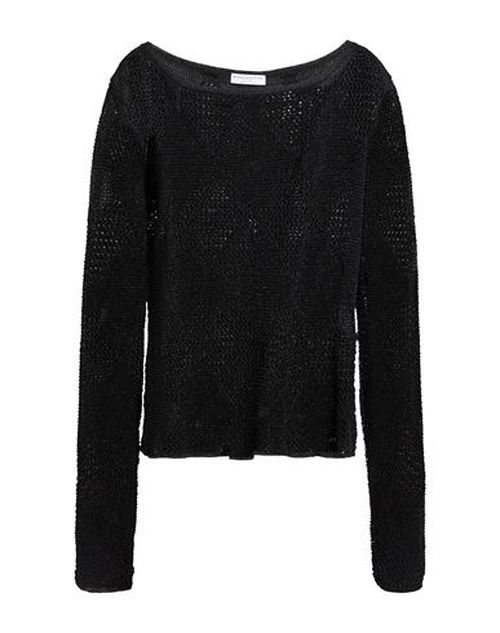Woman Sweater Black Size 2 Viscose, Metallic fiber