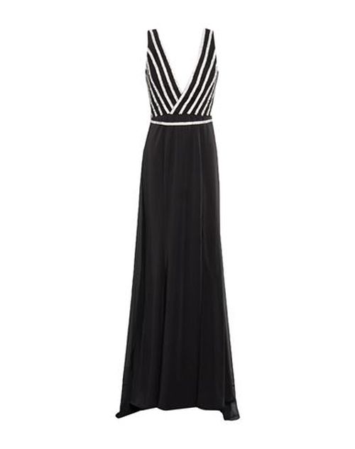 Woman Maxi dress Black Size 10 Polyester