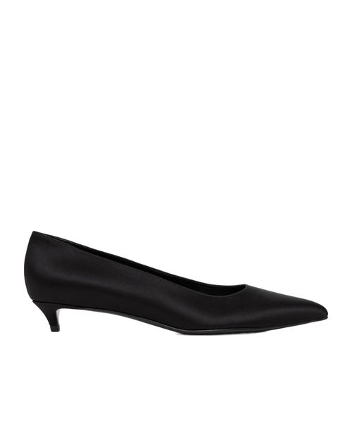 SATIN KITTEN PUMP