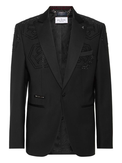 Rhinestone-embellished blazer - Black