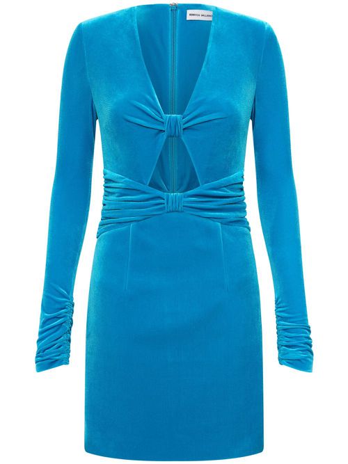 Bernadette cut-out velvet minidress - Blue