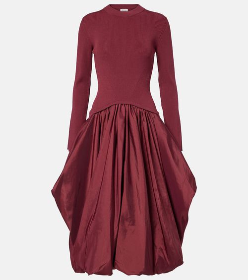 Kenlie knitted taffetta midi dress