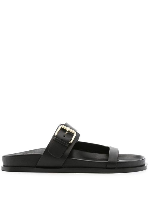Prince leather slides - Black