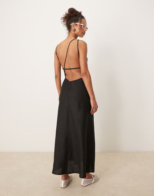 VRG GRL | VRG GRL opal sleeveless linen maxi dress in black | Realry VRG GRL | VRG GRL opal sleeveless linen maxi dress in black | Realry